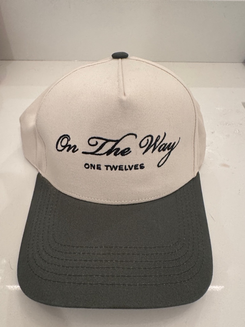 On The Way 'One Twelves' Two-Tone Baseball Cap - Cream & Gray